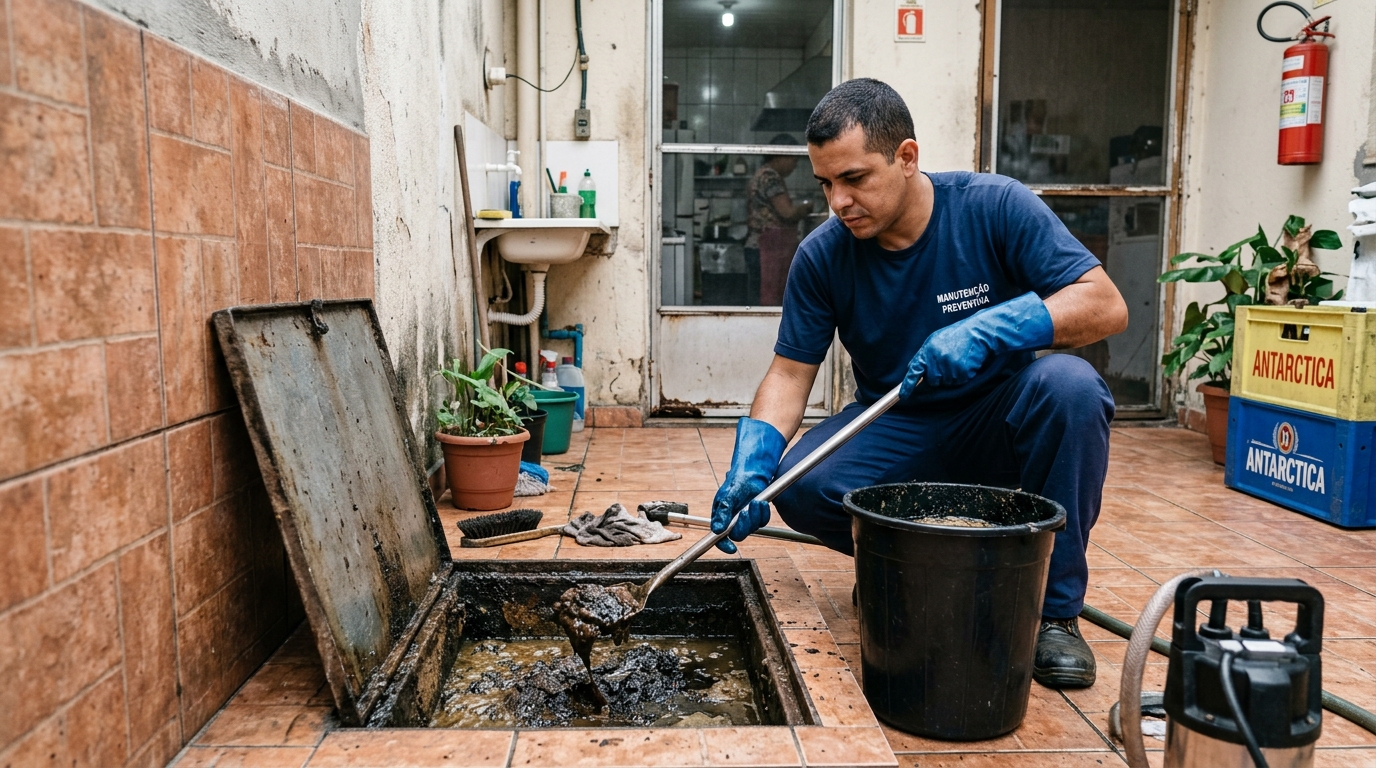 Limpeza de Caixa de Gordura perto de mim em Sete Lagoas‑MG